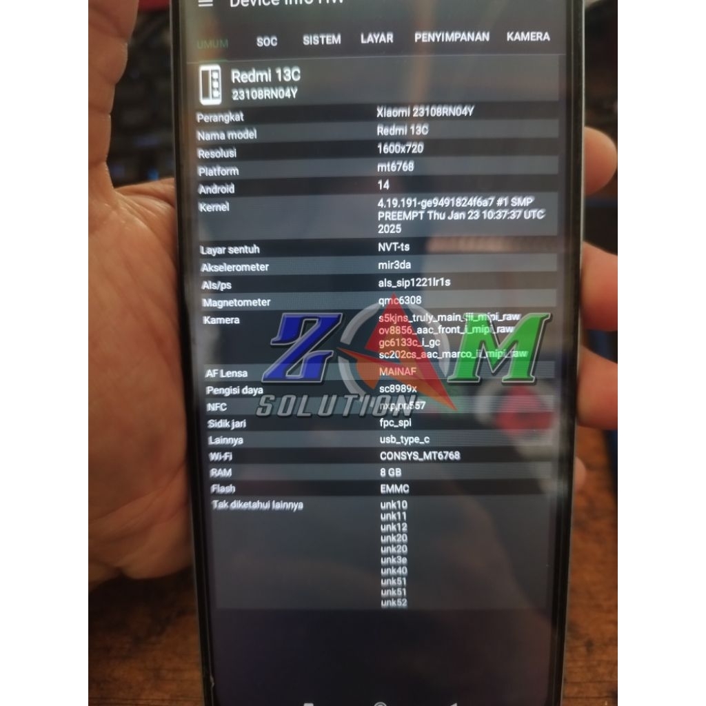 Mesin Redmi 13c Normal Ori Ram 8+4Gb/256Gb Segelan
