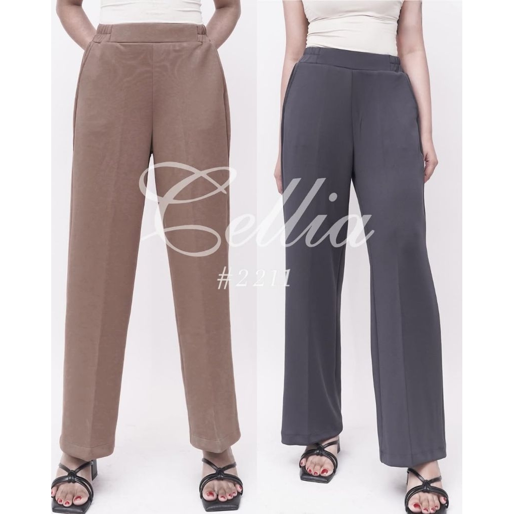 Cellia 2211 Semi Kulot Scuba Premium / Celana Kulot Scuba Wanita Merk Cellia Original / Kulot Wanita