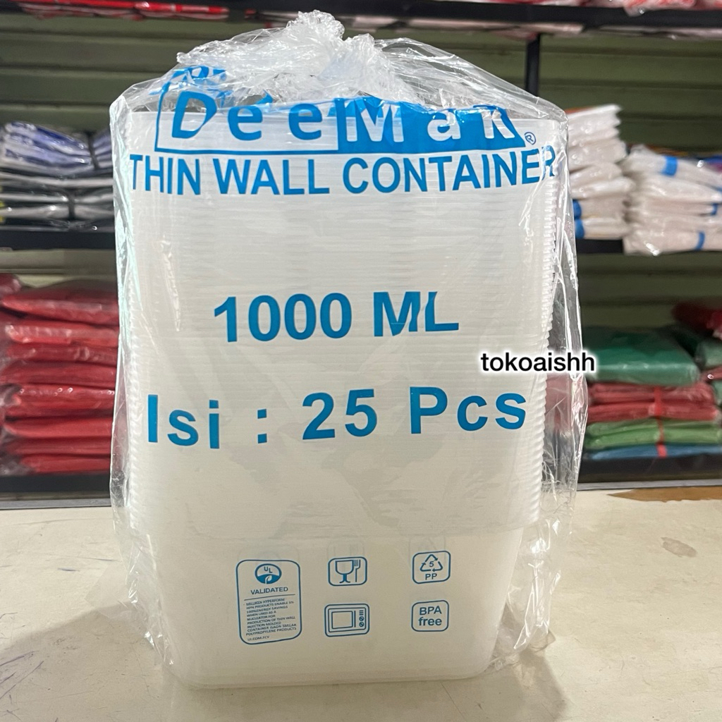 thinwall 1000 ml persegi panjang