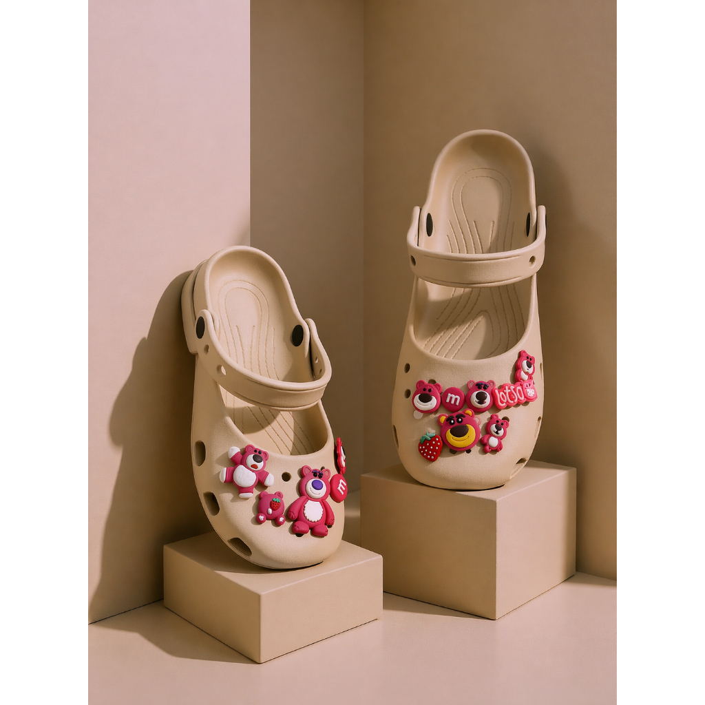 Sandal Slop Wanita Sandal Lucu Wanita  Mary Janes Sandal Karet Wanita Sandal Slop Wanita Sandal Wani