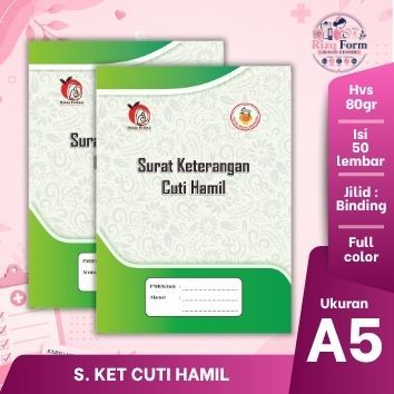 Buku Surat Keterangan Cuti Hamil A5 Full Color | Buku Cuti Melahirkan Bidan/50 Lembar