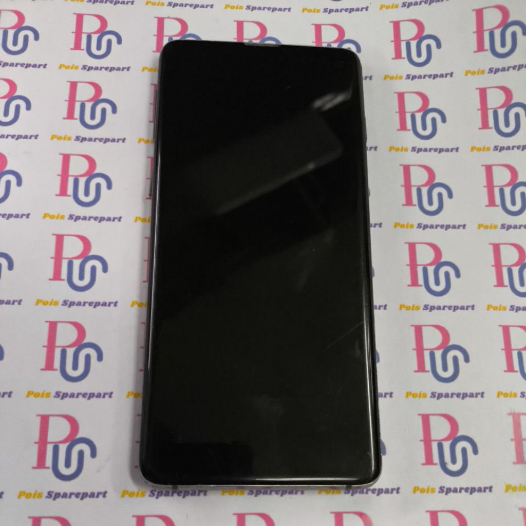 Lcd fullset frame Samsung S10 G973 Super amoled original bekas