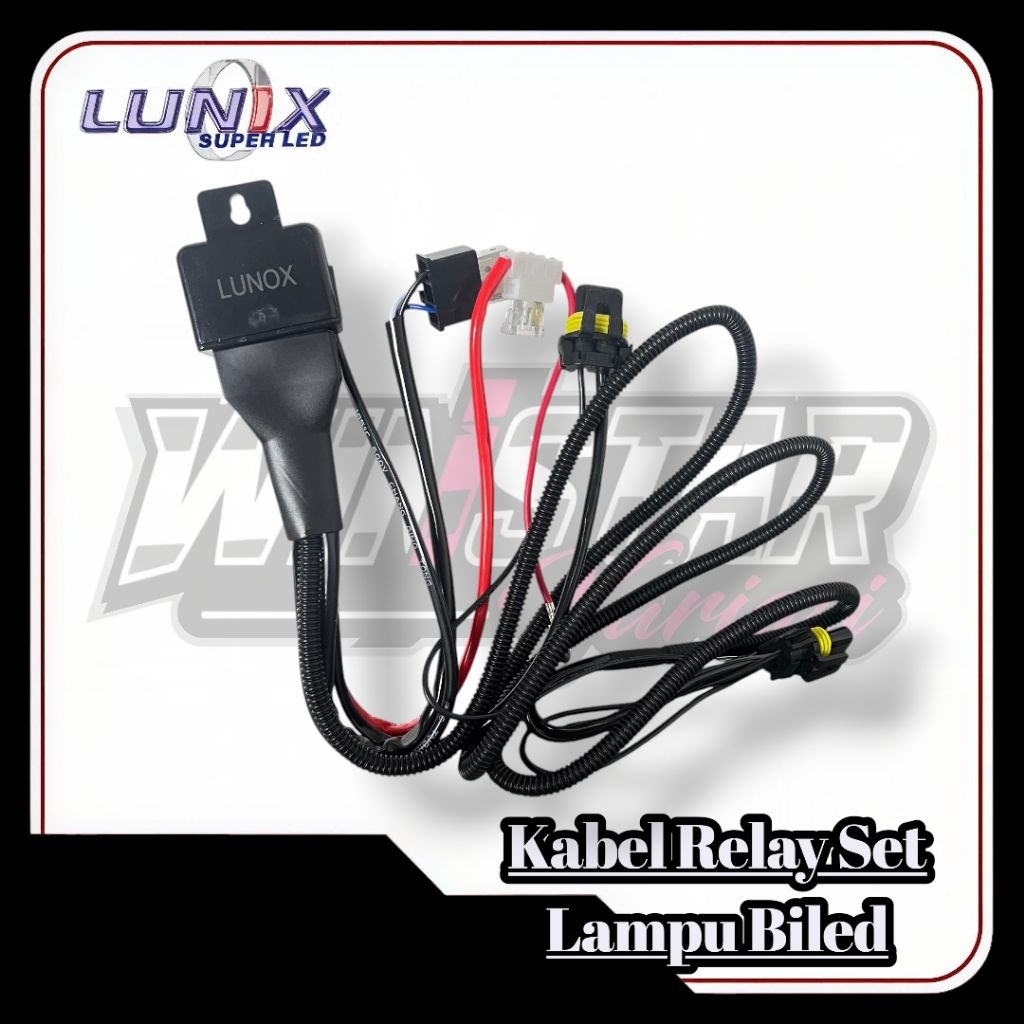 Relay Lampu Biled Kabel Set Relay Super 2 Lampu Universal motor Mobil Lunox