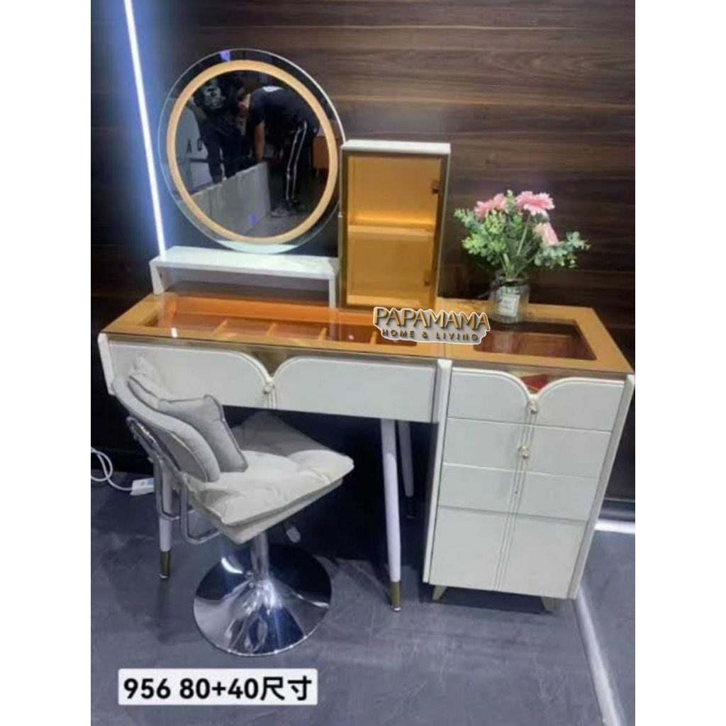 Meja Rias Lampu Touch Screen - Meja Rias Import Mewah Type 956 - Medan