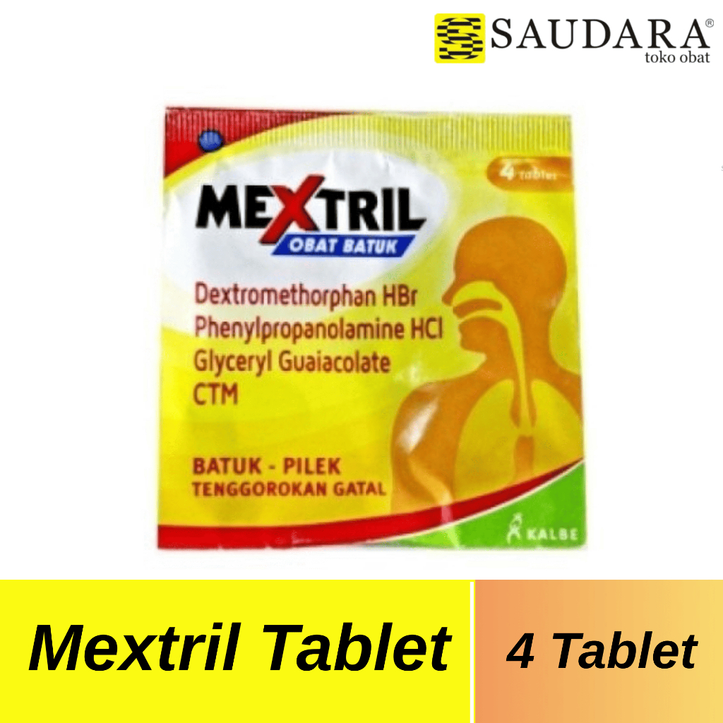 Mextril Tablet 4s - Obat Batuk Tenggorokan