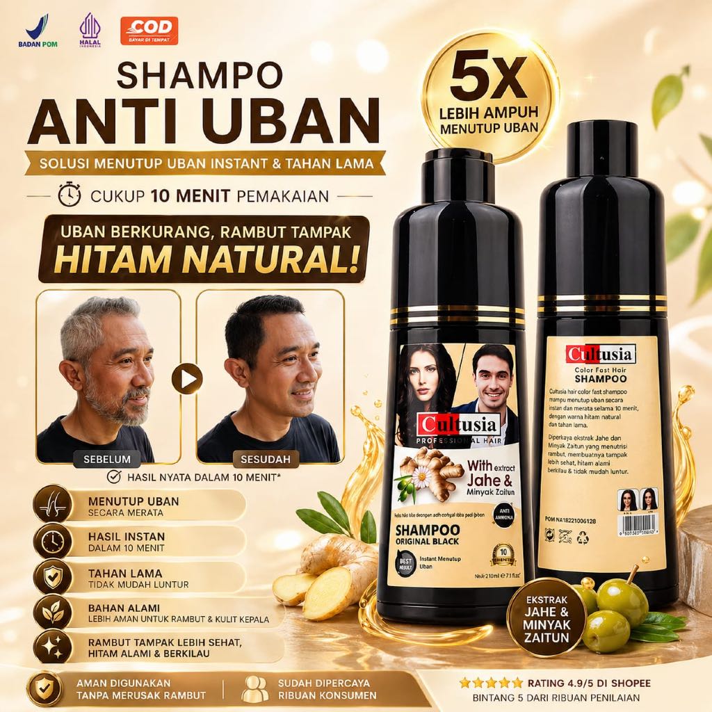Shampo Uban Cultusia Shampoo Black 160ml Anti Uban Alami
