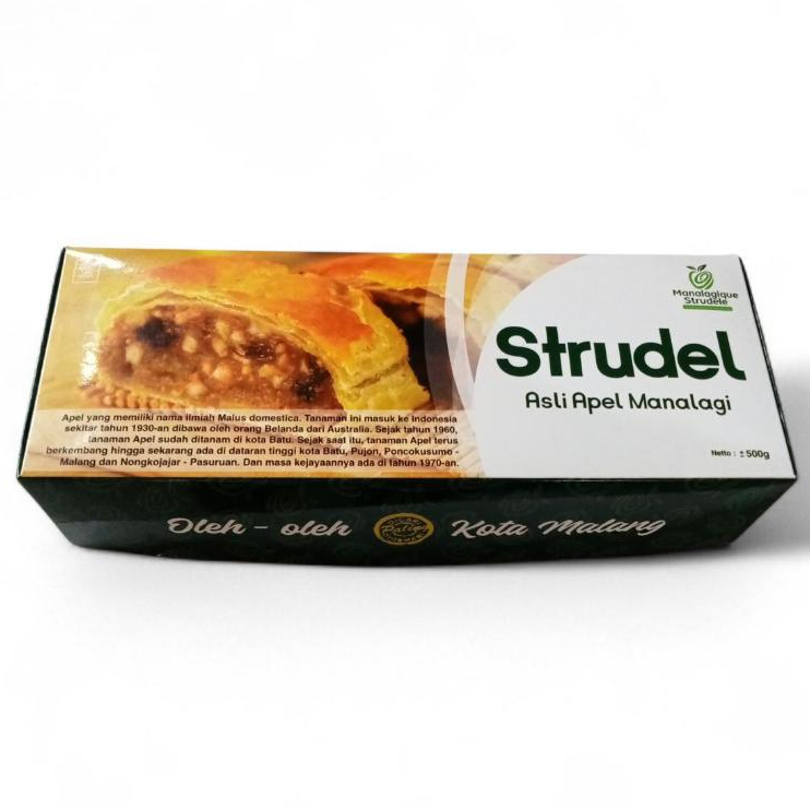 STRUDEL Original Asli Apel Manalagi Produksi Manalagique Strudele Oleh oleh Kota Malang Berat 500 gr