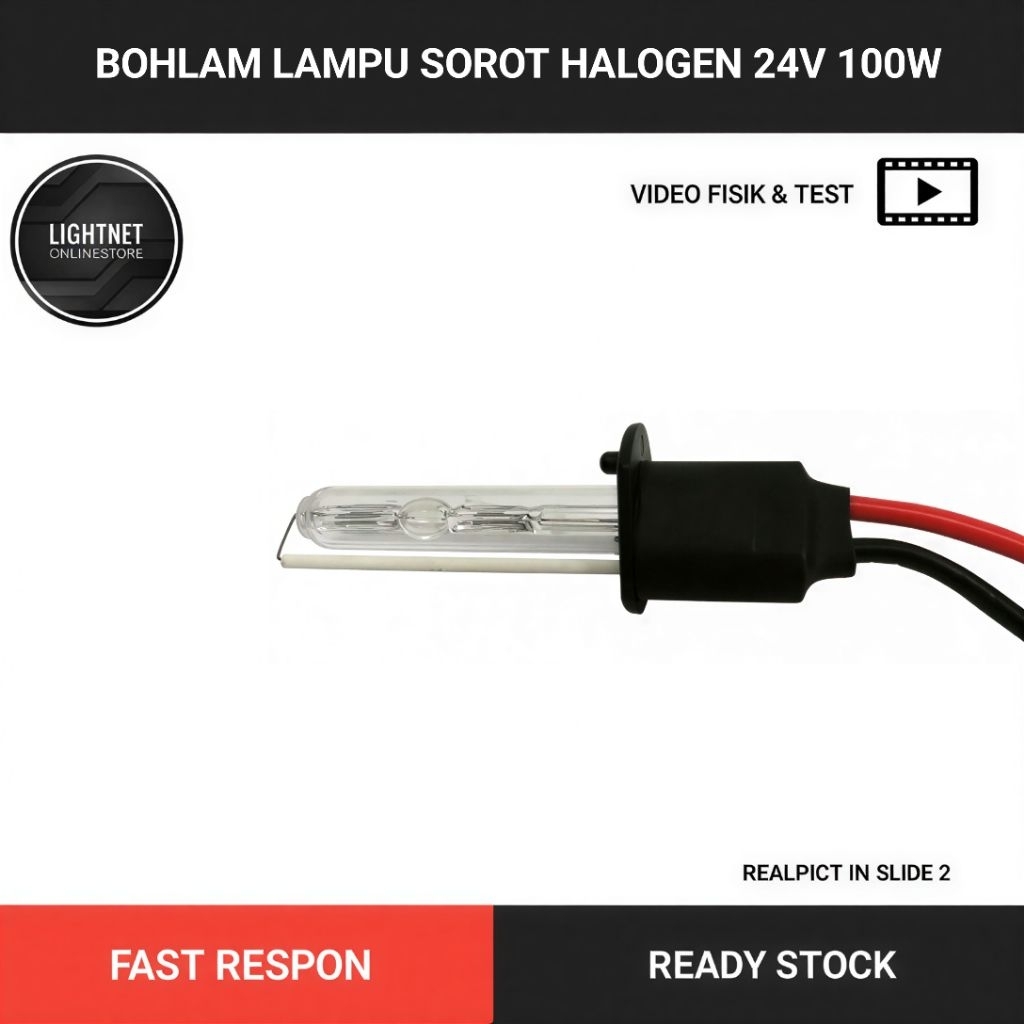 bohlam lampu sorot halogen 24V 100w