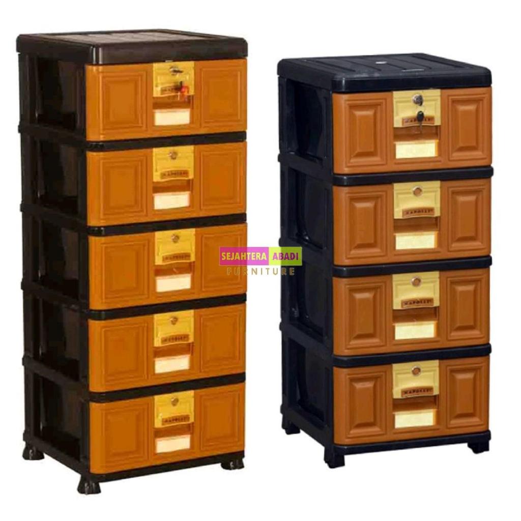 Napolly Lemari cabinet STB 400 STB 500 family container, rak laci plastik stockcase filling cabinet 
