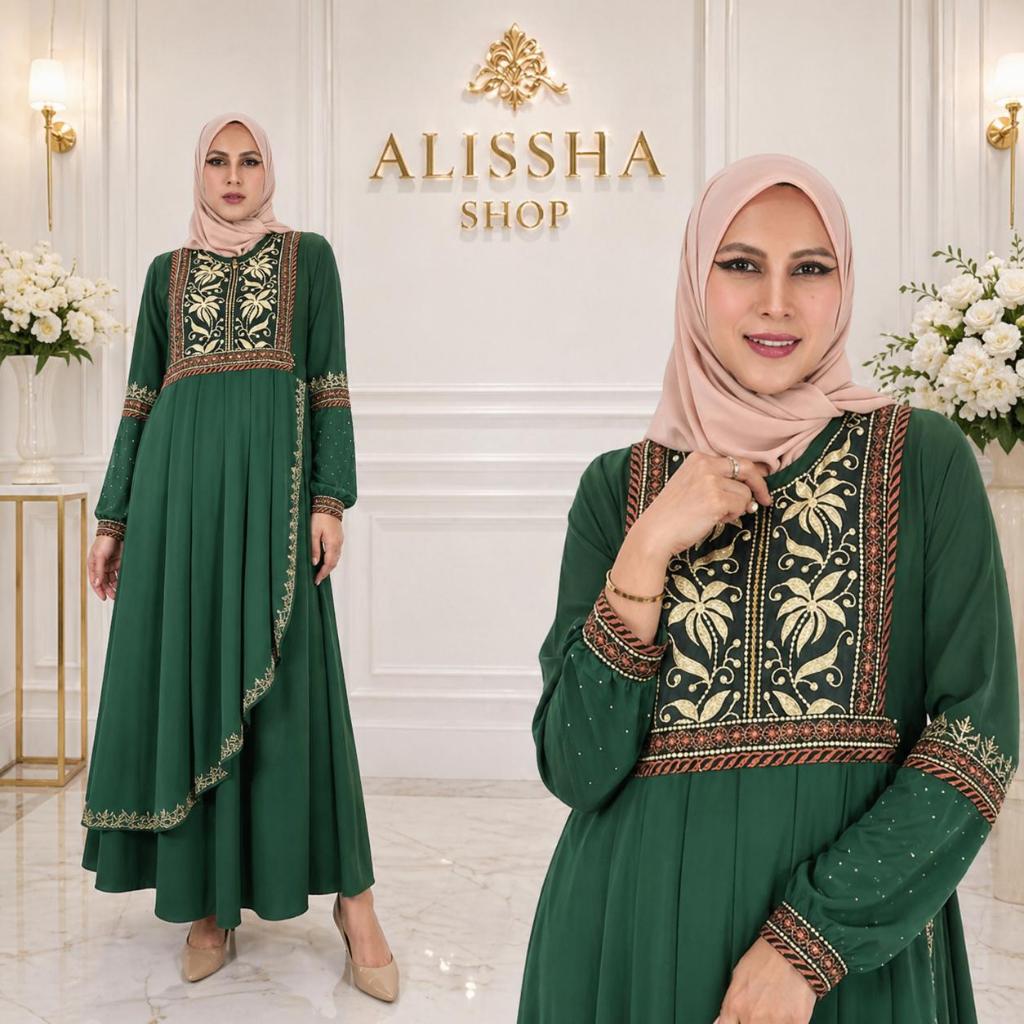 MOANA ABAYA // BAJU GAMIS ABAYA ARAB HITAM PREMIUM SWAROSKI TERBARU KEKINIAN
