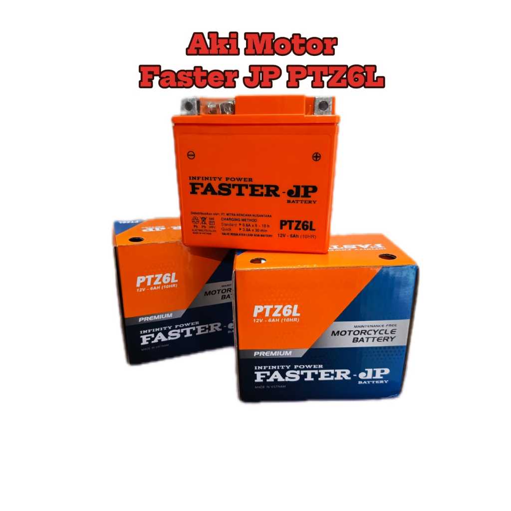 AKI Motor Faster PTZ6L 6AH AKI kering Untuk motor NMAX