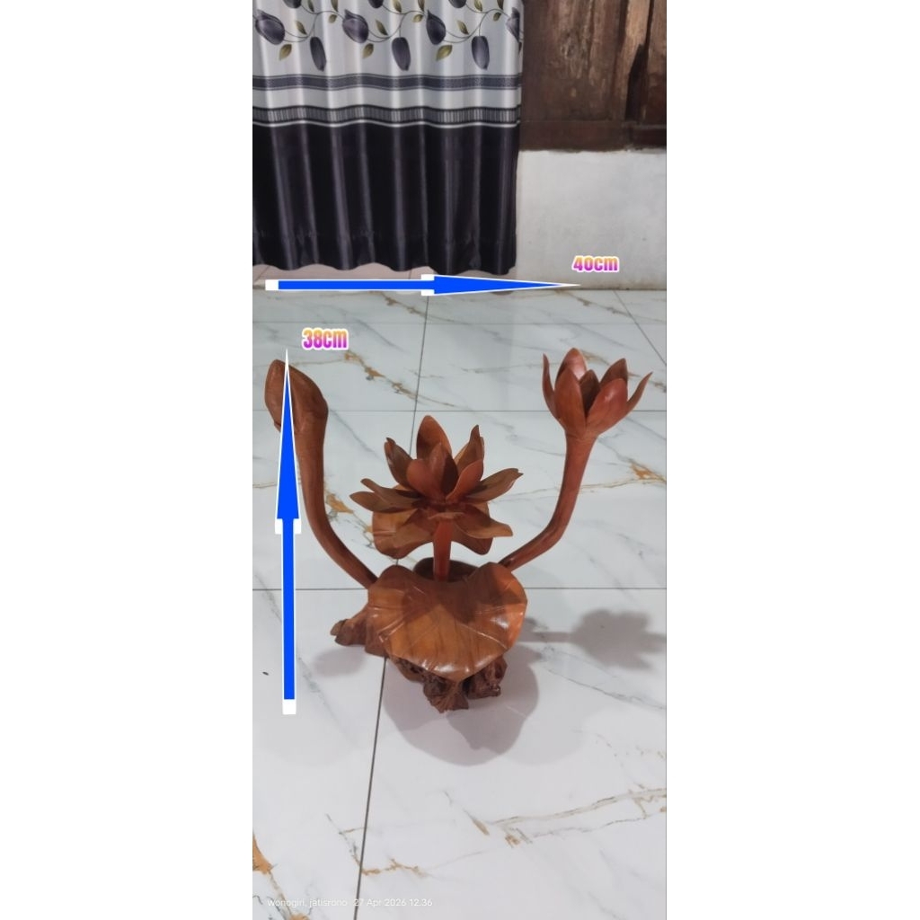 hiasan meja model bunga teratai