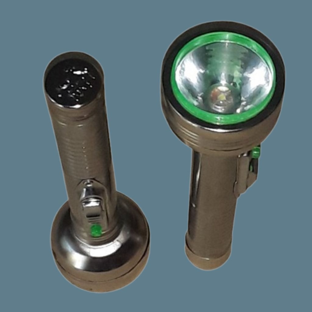Senter Mini LED Model Klasik Jadul Alumunium Include Baterai
