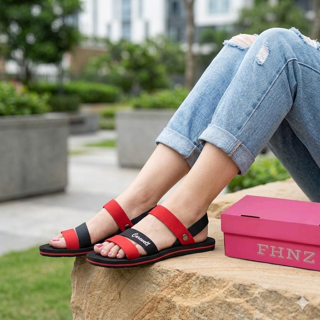 Sandal Wanita Kekinian / Sandal Gunung Wanita / Sandal Wanita Karet Tali Elastis / Sandal Model Kore
