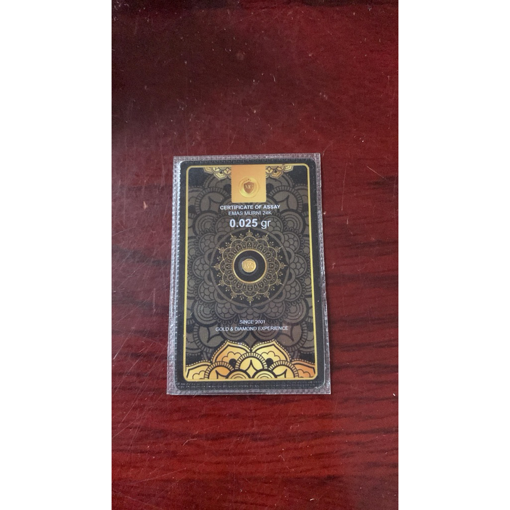 Minigold 0.025 Gram Emas Murni 24 Karat