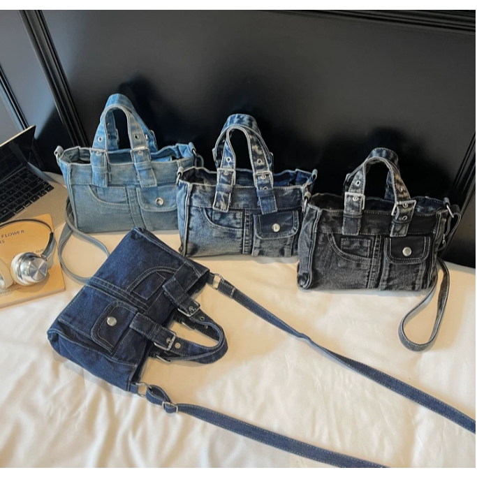 PREORDER Import Tas fashion denim II dari taobao. (Ongkir taobao bisa campur/mix dengan produk lain)