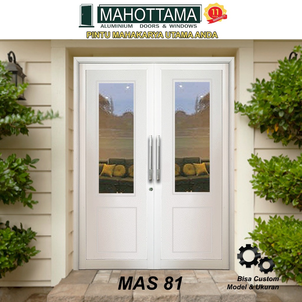 MAHOTTAMA MAS81 - Pintu Aluminium Rumah Utama Minimalis 174 x 215