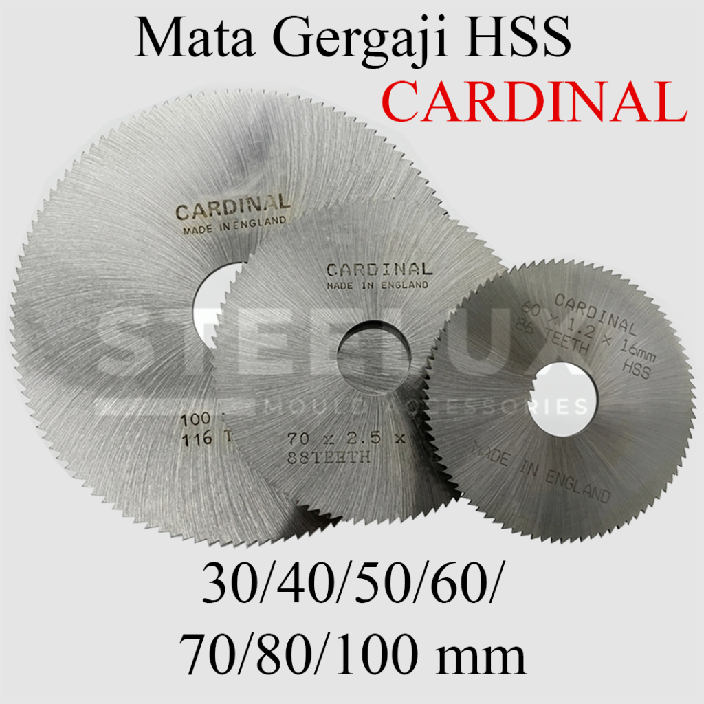 Mata Gerinda Gergaji Cardinal 30/40/50/60/70/80/100 mm HSS Circular Saw Blades Pisau Potong Kayu Bes