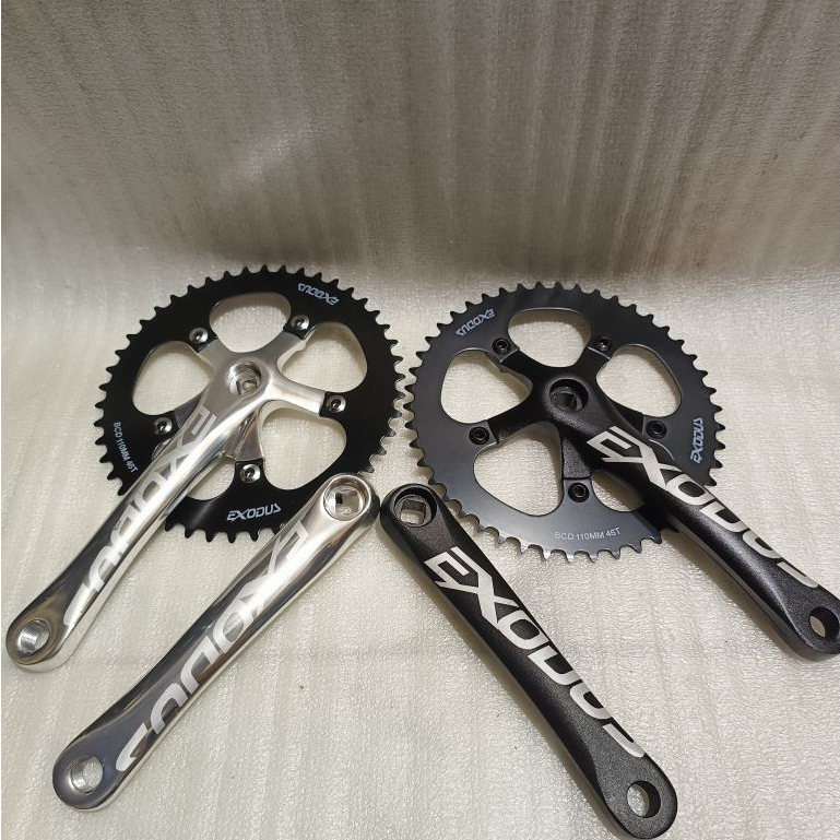 Crank fixie Nexus dan exodus 46T dan 44t bahan aloy panjang arm 170 BCD 110