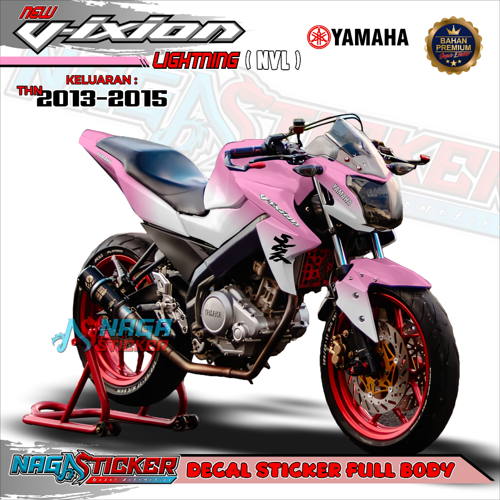 Decal Vixion NVL Sticker Full Body Yamaha Vixion NVL 2013-2015 Motif Kanjir VXL04 Desain Bisa Custom