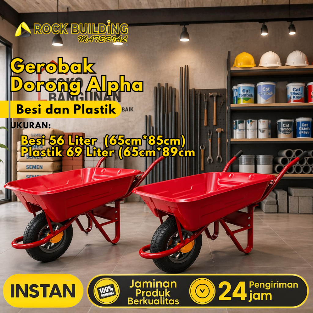 Gerobak Sorong Alpha Premium Garansi Gerobak Dorong Alpha Angkong Gerobak Roda 1 Gerobak Pasir