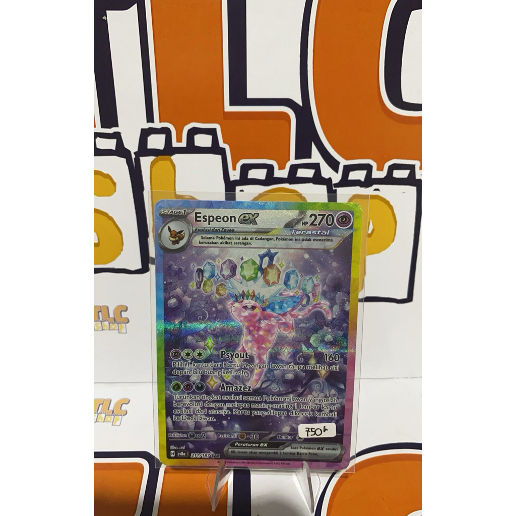 Kartu Pokemon Indonesia Espeon ex 211/187 SAR
