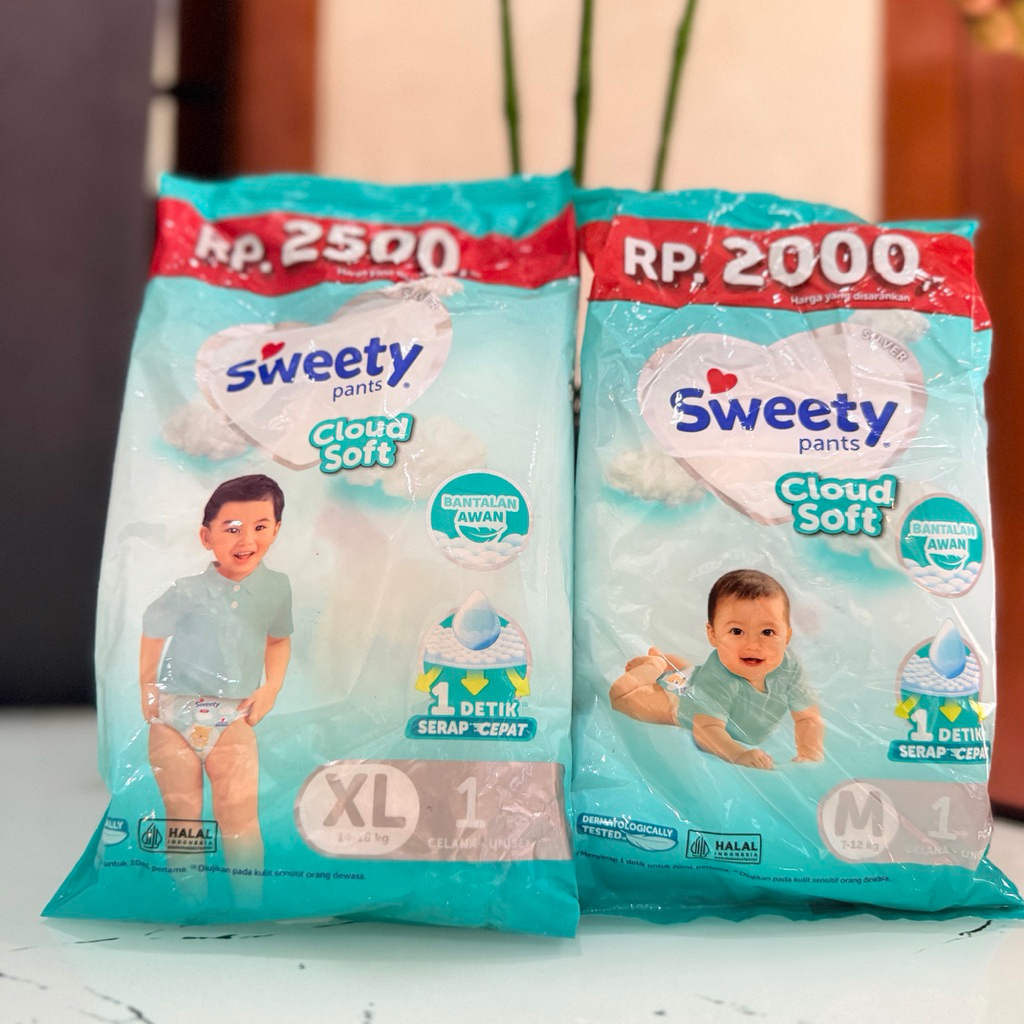 Pampers Sweety Pants Sachet ukuran M & XL
