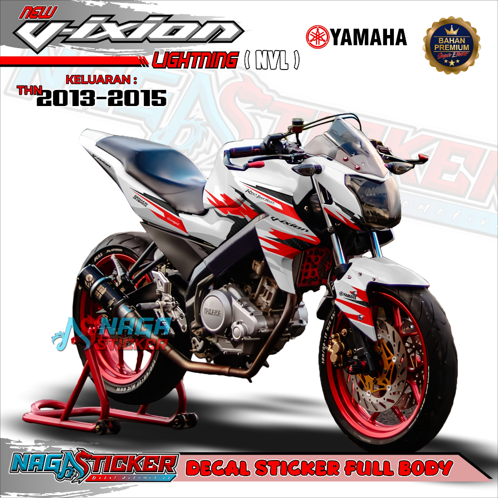 Decal Vixion NVL Sticker Full Body Yamaha Vixion NVL 2013-2015 Motif Racemid VXL07 Desain BisaCustom
