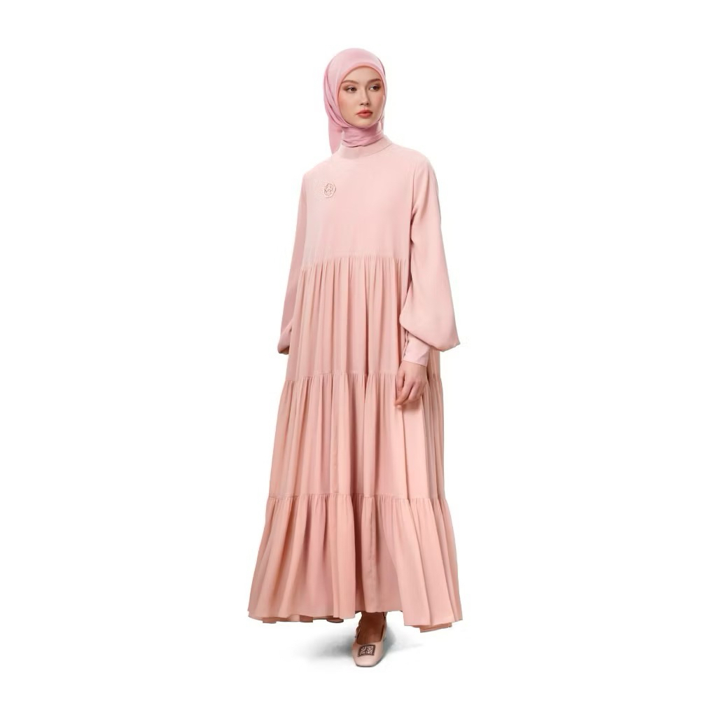ADARA TIERED DRESS NUDE NADA PUSPITA (NEW)