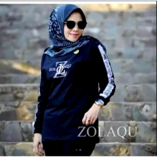 Kaos Wanita Zolaqu Lengan Panjang /atasan zolaqu/kaos zolaqu terbaru