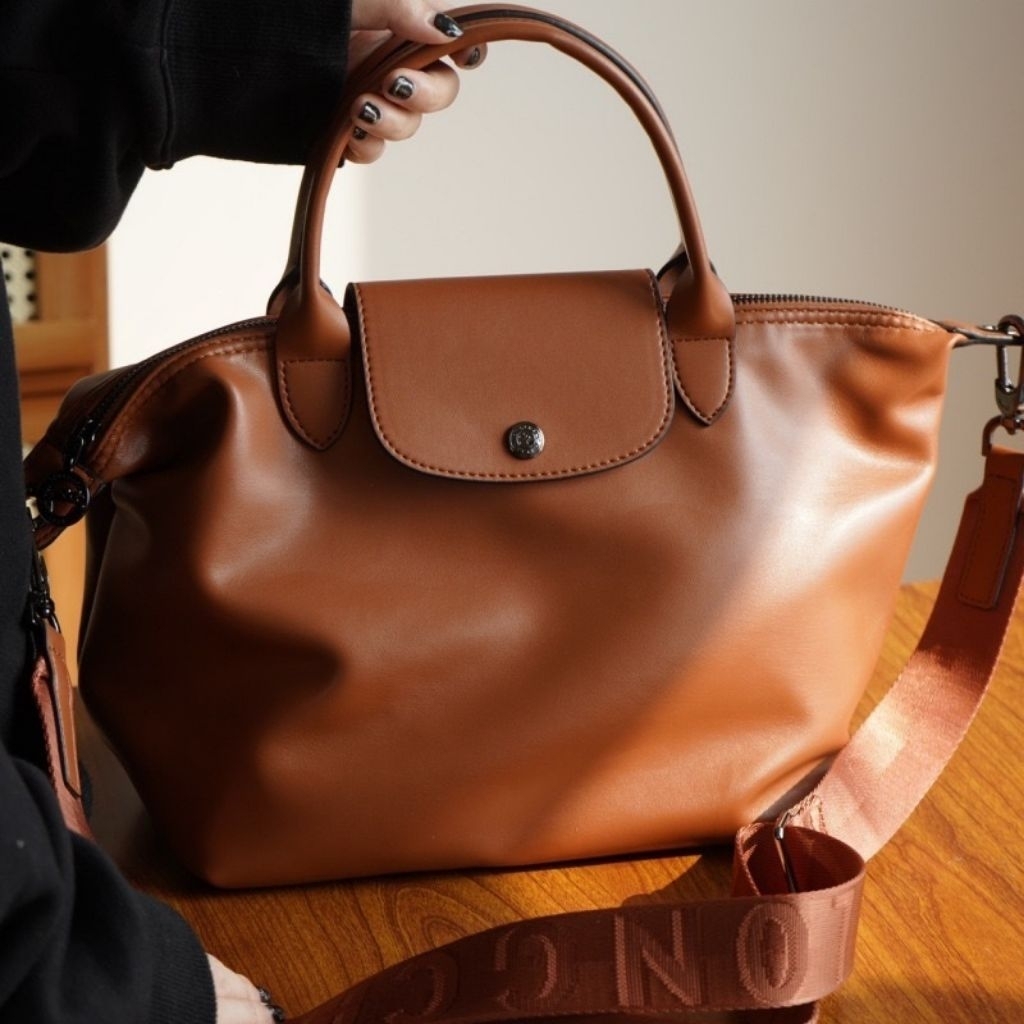 Cuir Handbag Kulit Size S Strap Nilon