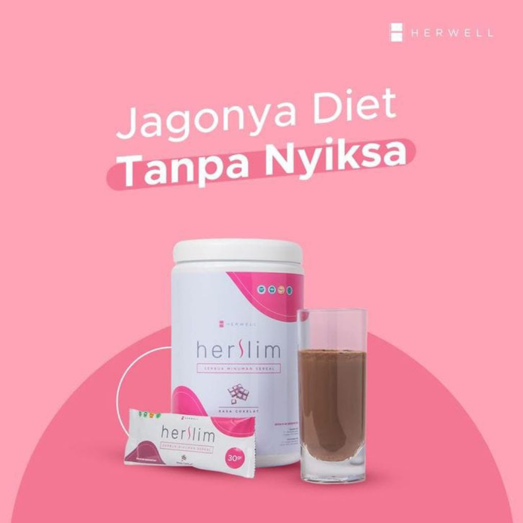 Herwell Herslim 1Sachet - Susu Diet Rasa coklat