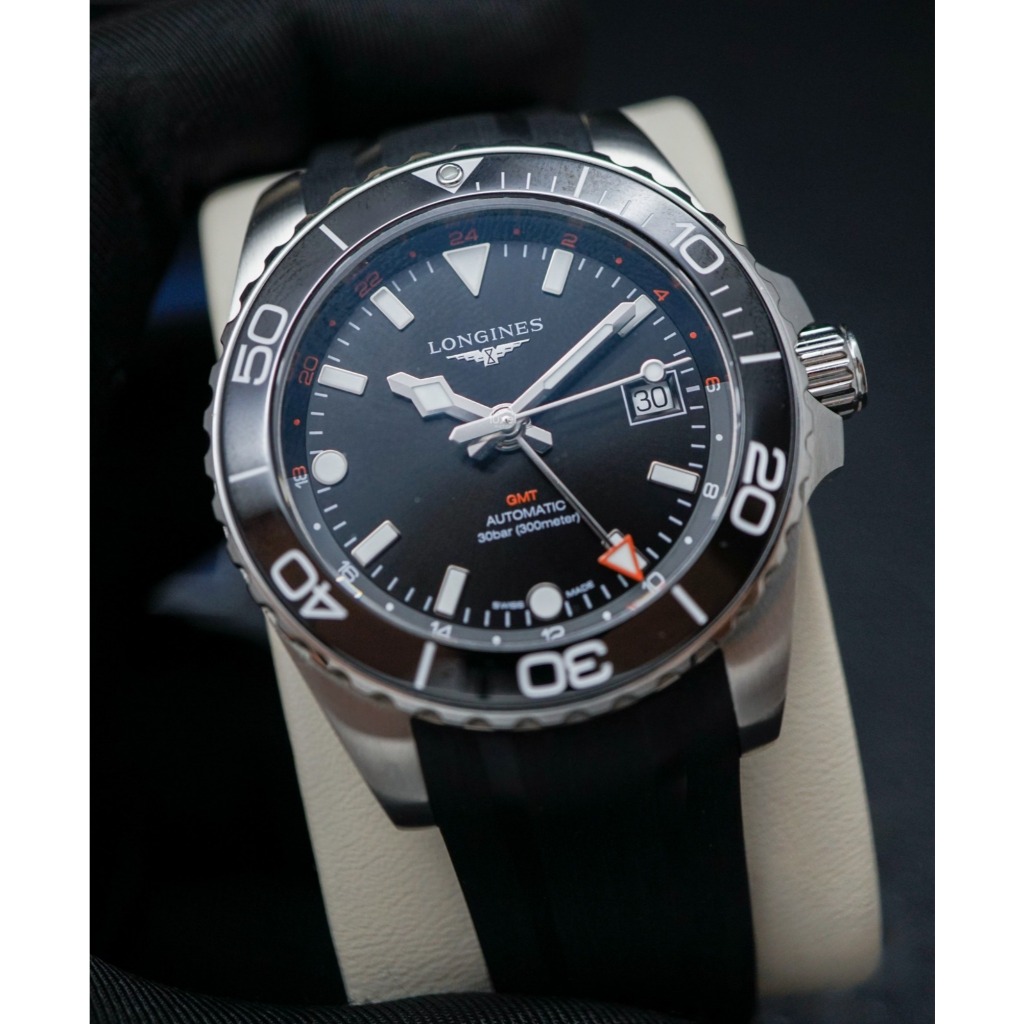 Longines Hydroconquest GMT Black - L3.790.4.56.9