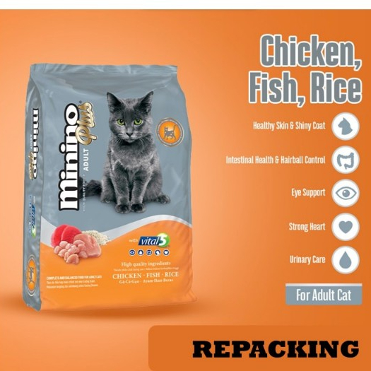 MININO PLUS ADULT | MAKANAN KUCING MININO PLUS UKURAN 7KG