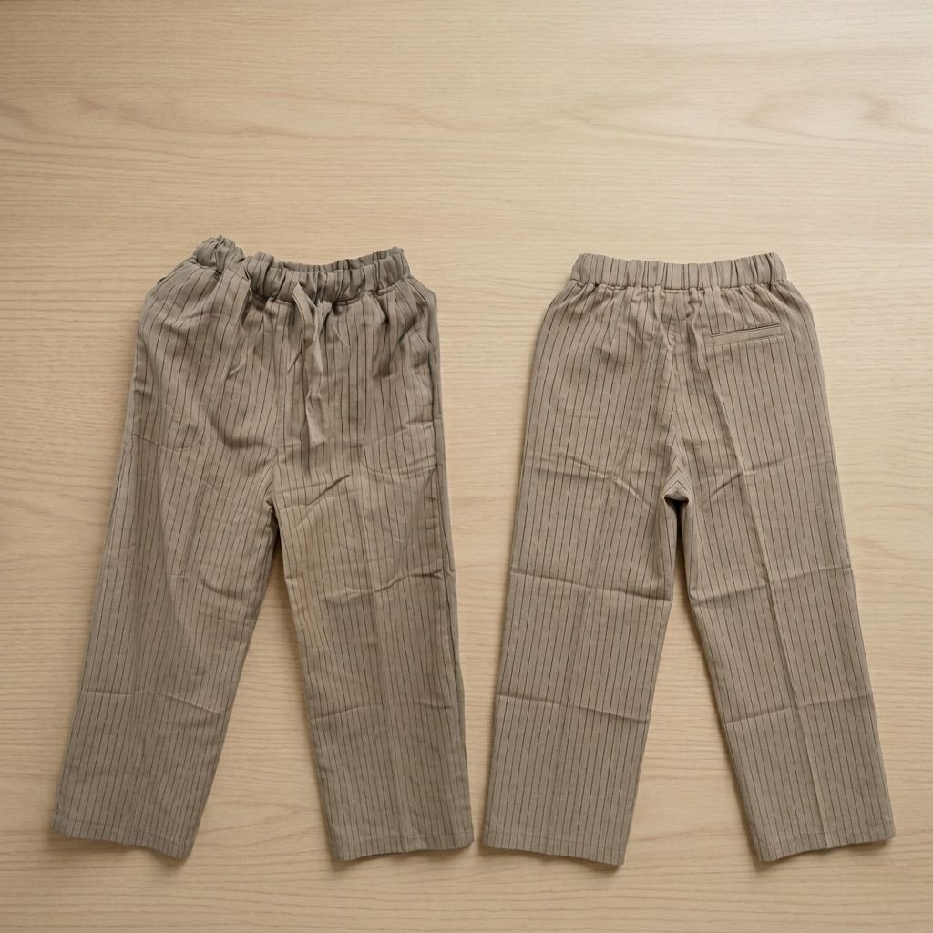 Celana Kulot Anak Motif Salur - Celana Kulot Stripe Wanita Daily Wear - Celana Kulot Panjang Motif G