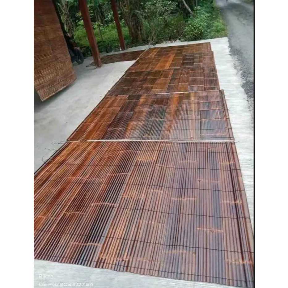 Tirai Bambu Wulung Estetik Ukuran 1x2m | Tirai Jendela minimalis | Adem & Natural