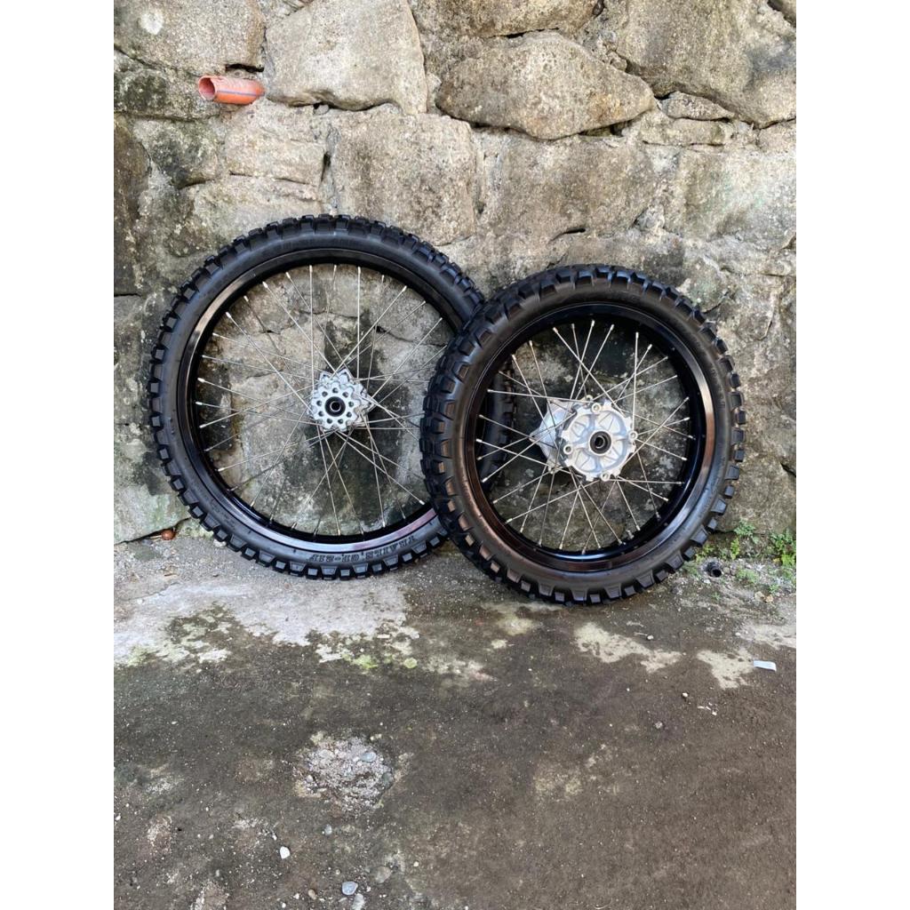 Roda Velg Original CRF 150 Ukur 18/21 -Ban trabas depan belakang