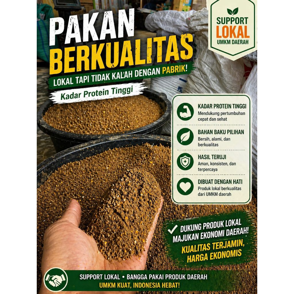 Kosentrat petelur lokal Tingi Protein Dan kandungan Omega3 pakan ayam petelur