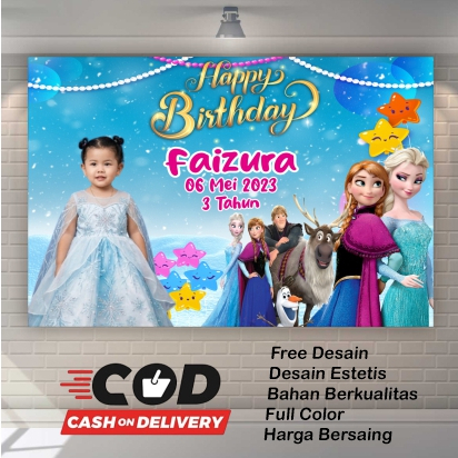 Spanduk Ulang Tahun Anak Frozen terlaris terdekat