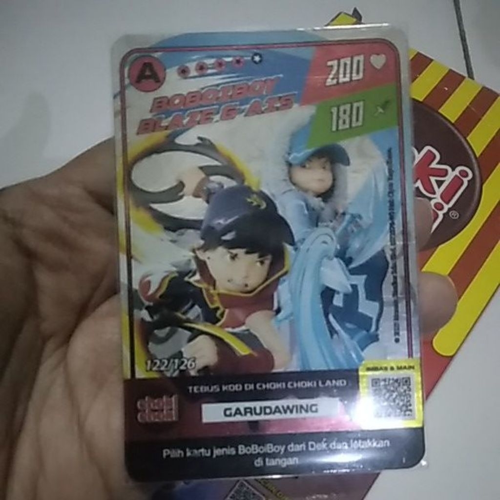 kartu boboiboy monsta galaxy card boboiboy blaze & ais nomor 122/126