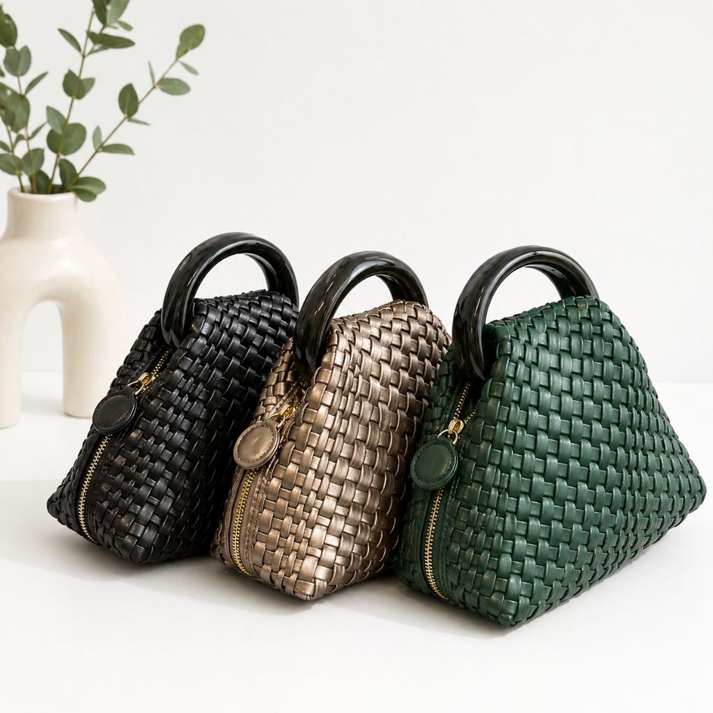 Muse Handwoven Onigiri Tas Anyam Wanita Handbag 2429