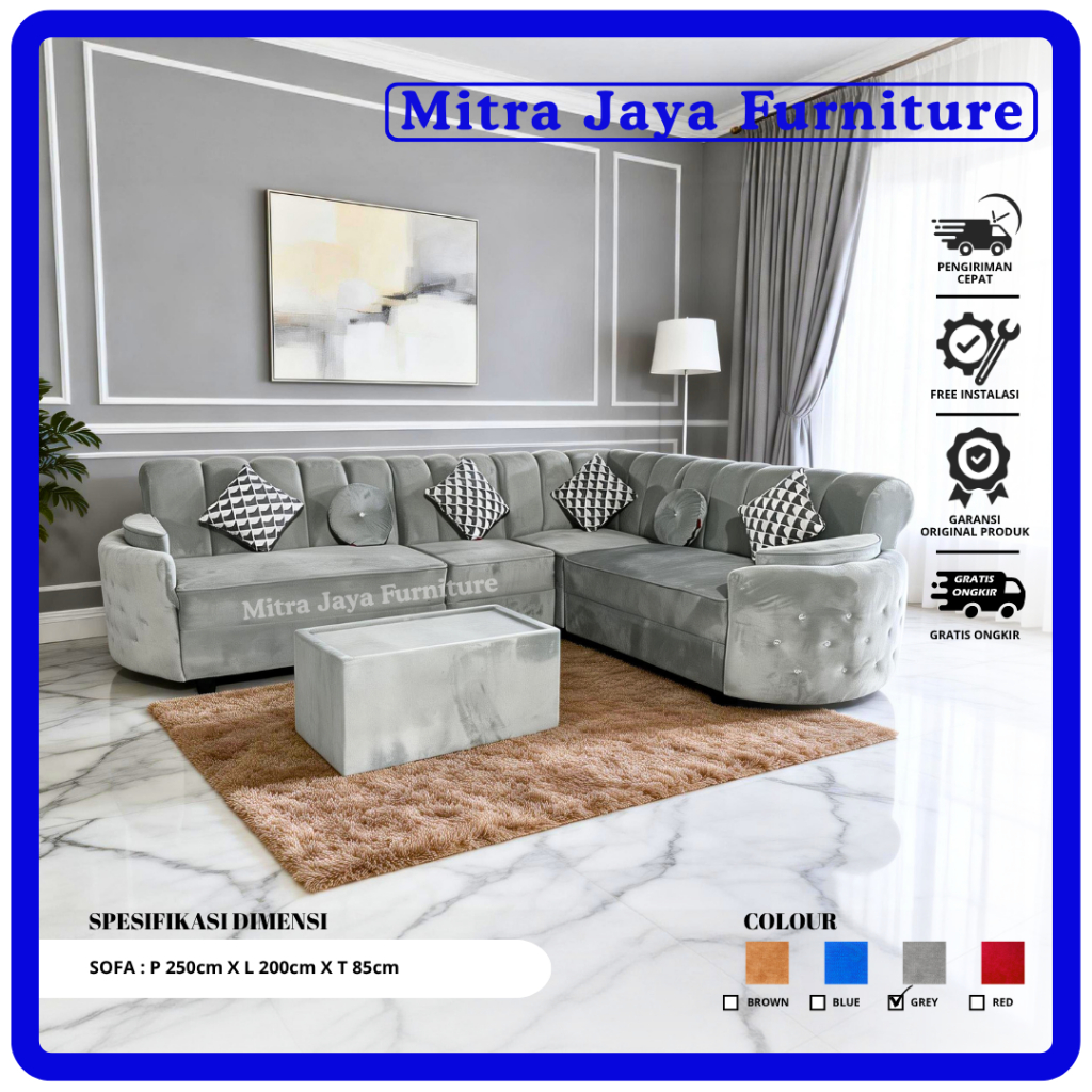 SOFA MINIMALIS /SOFA L SUDUT MODERN