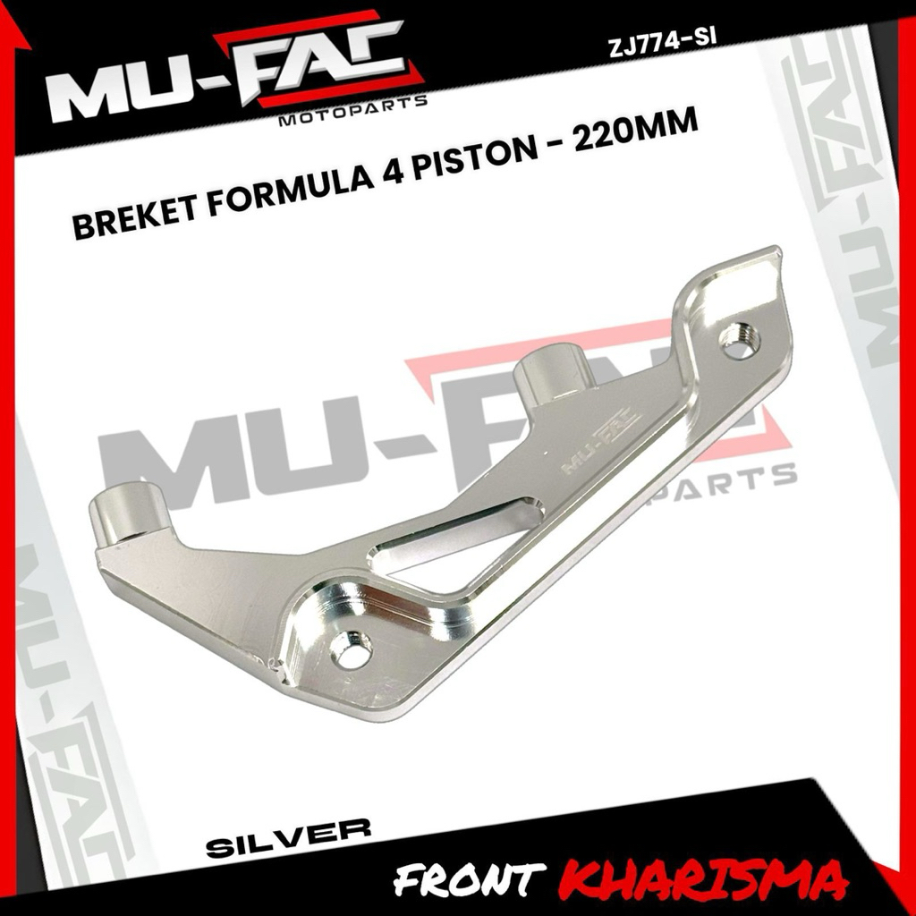 Breket kaliper 4 piston formula wave 125 supra 125 kharisma piringan 220mm mufac ori