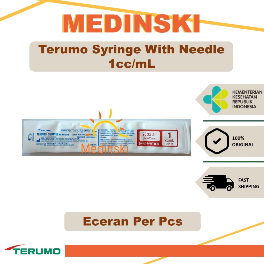 Terumo Spuit 1cc 1ml Tuberculin Eceran Satuan Ecer