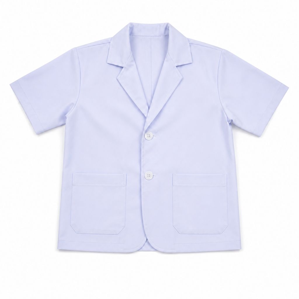 Jas Dokter Anak Lengan Pendek - Baju Dokter Jaga - Kostum Profesi Anak - Dokter Anak