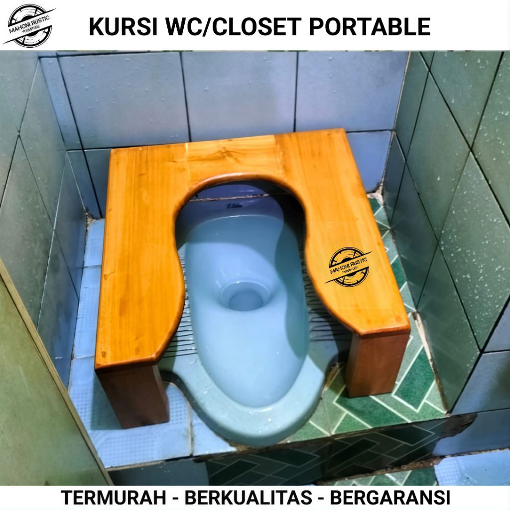 KURSI WC CLOSET jongkok portable kayu kursi wc duduk