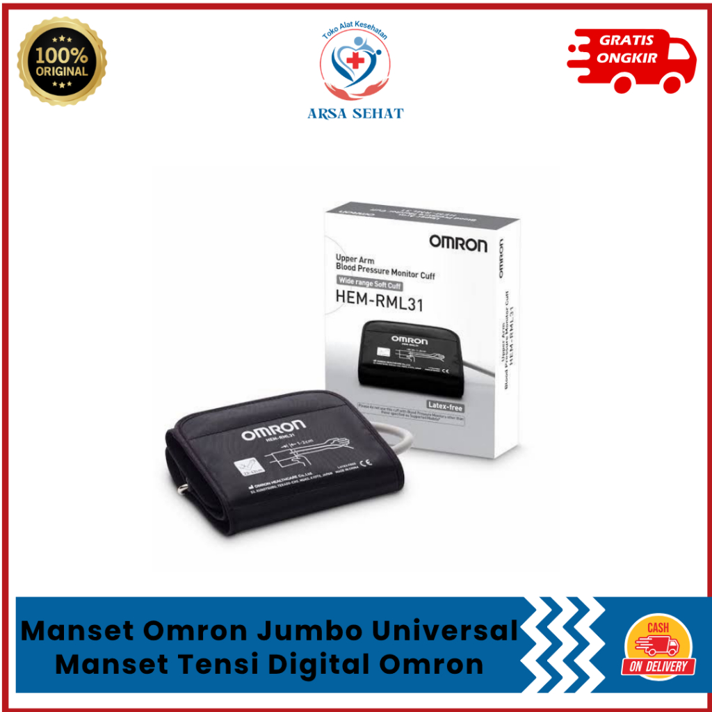 Manset Omron Jumbo Universal / Manset Tensi Digital Omron / Manset Jumbo