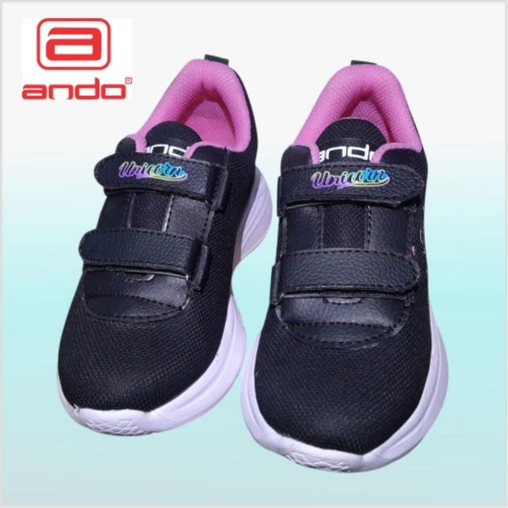 sepatu anak sekolah cewe TK unicorn Ando