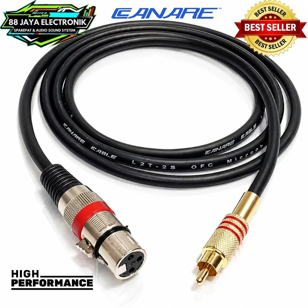 Kabel audio rca to xlr female / RCA to XLR canon female
