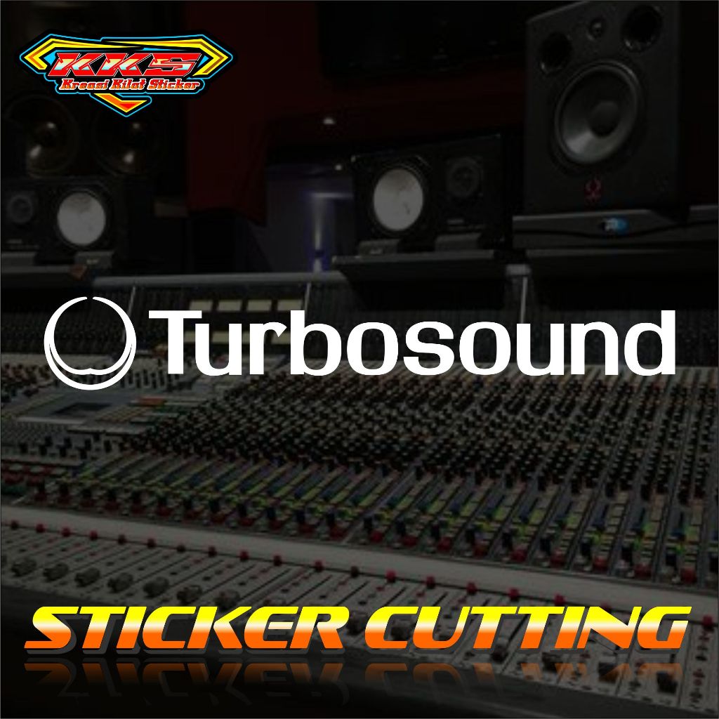 cutting sticker hardcase box sound system turbosound .stiker variasi audio music turbosound